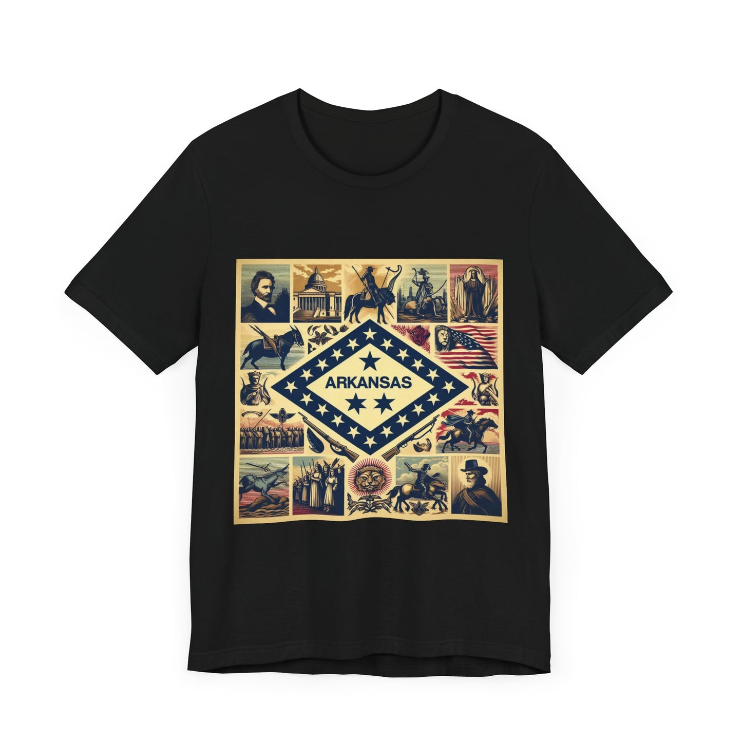 Arkansas Vintage Christian Crusader - Unisex Jersey Tee - USA - 100% Charity Benefit - The God Vote Collection by Chris Rabalais