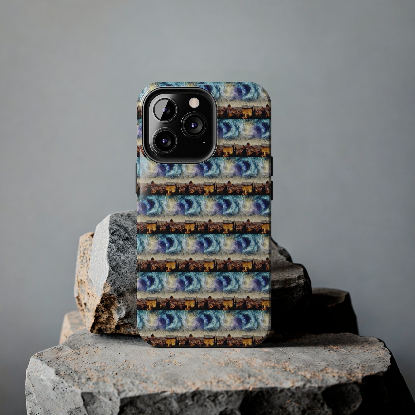 AImagination Collection iPhone Tough Case - "Starry Jerusalem" - The God Ball Originals by Chris Rabalais (2024)
