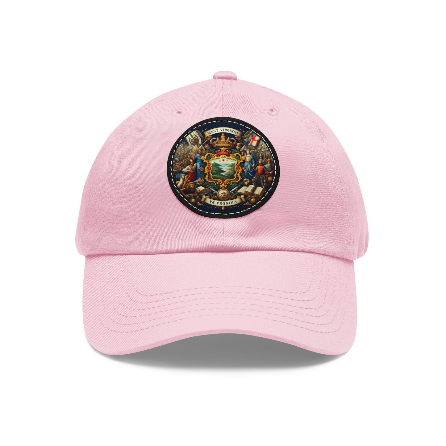 West Virginia Vintage Christian Crusader Campaign Hat - Chino Twill Leather Logo - 100% Charity - The God Vote Collection by Chris Rabalais