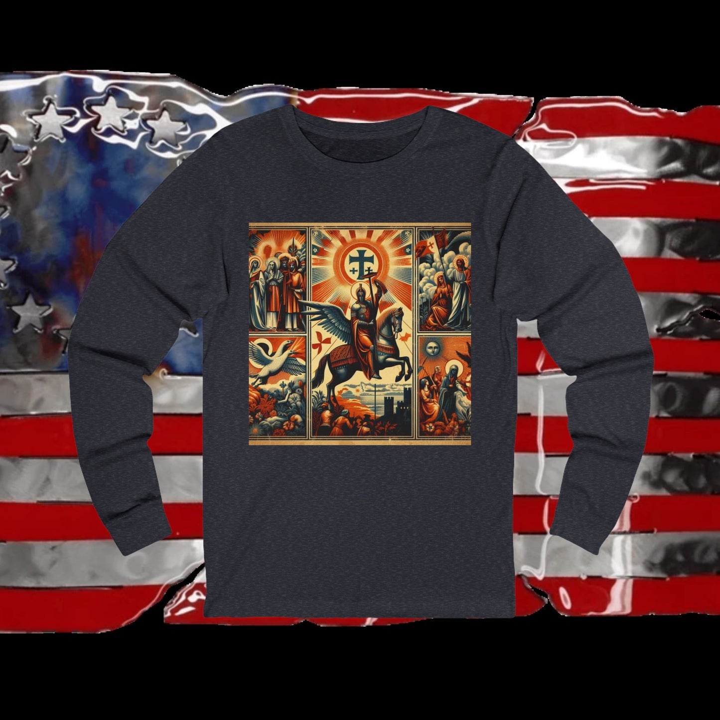 Mississippi Vintage Christian Crusader - Premium Unisex Long Sleeve Jersey Tee - 100% Charity - The God Vote Collection by Chris Rabalais