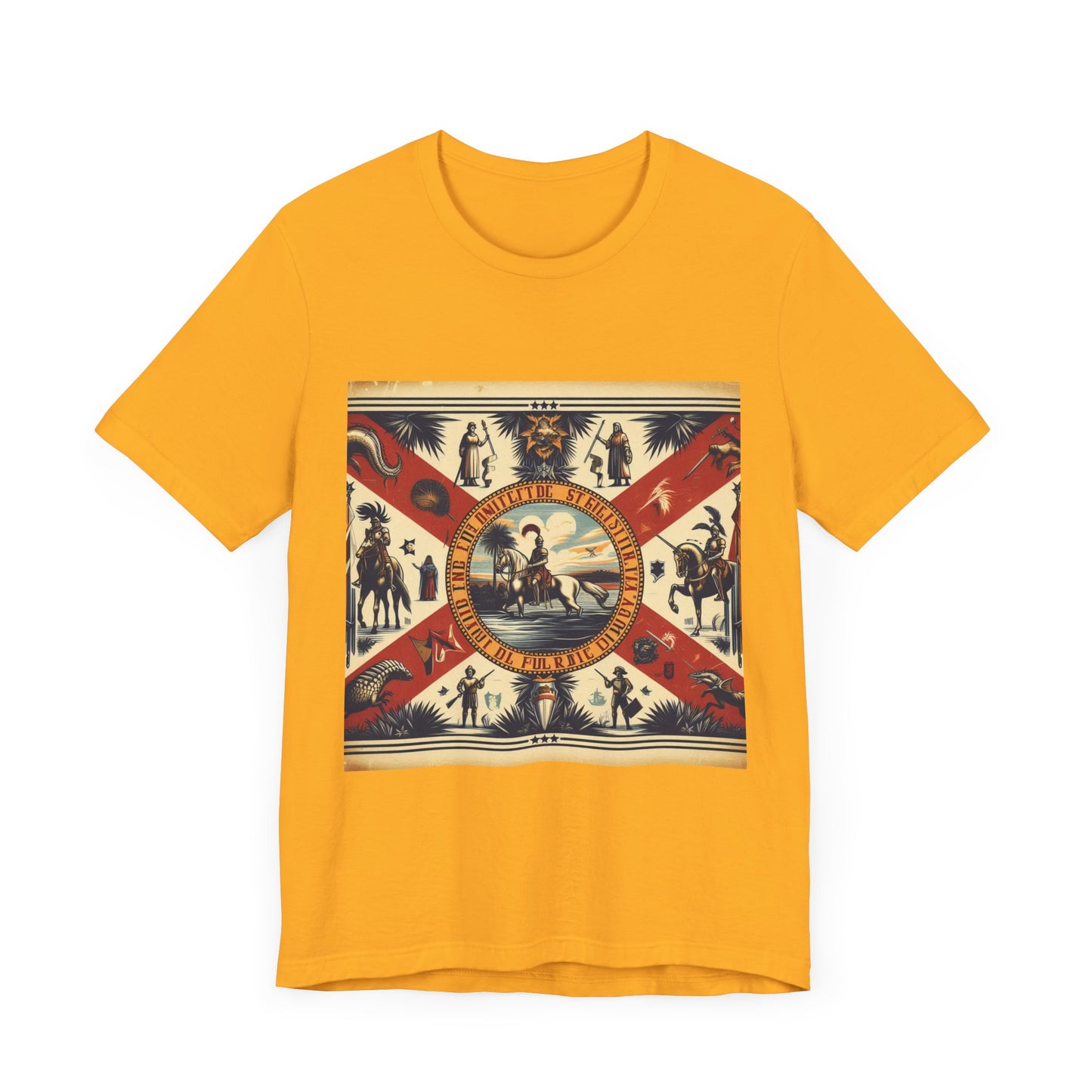 Florida Vintage Christian Crusader - Unisex Jersey Tee - USA - 100% Charity Benefit - The God Vote Collection by Chris Rabalais