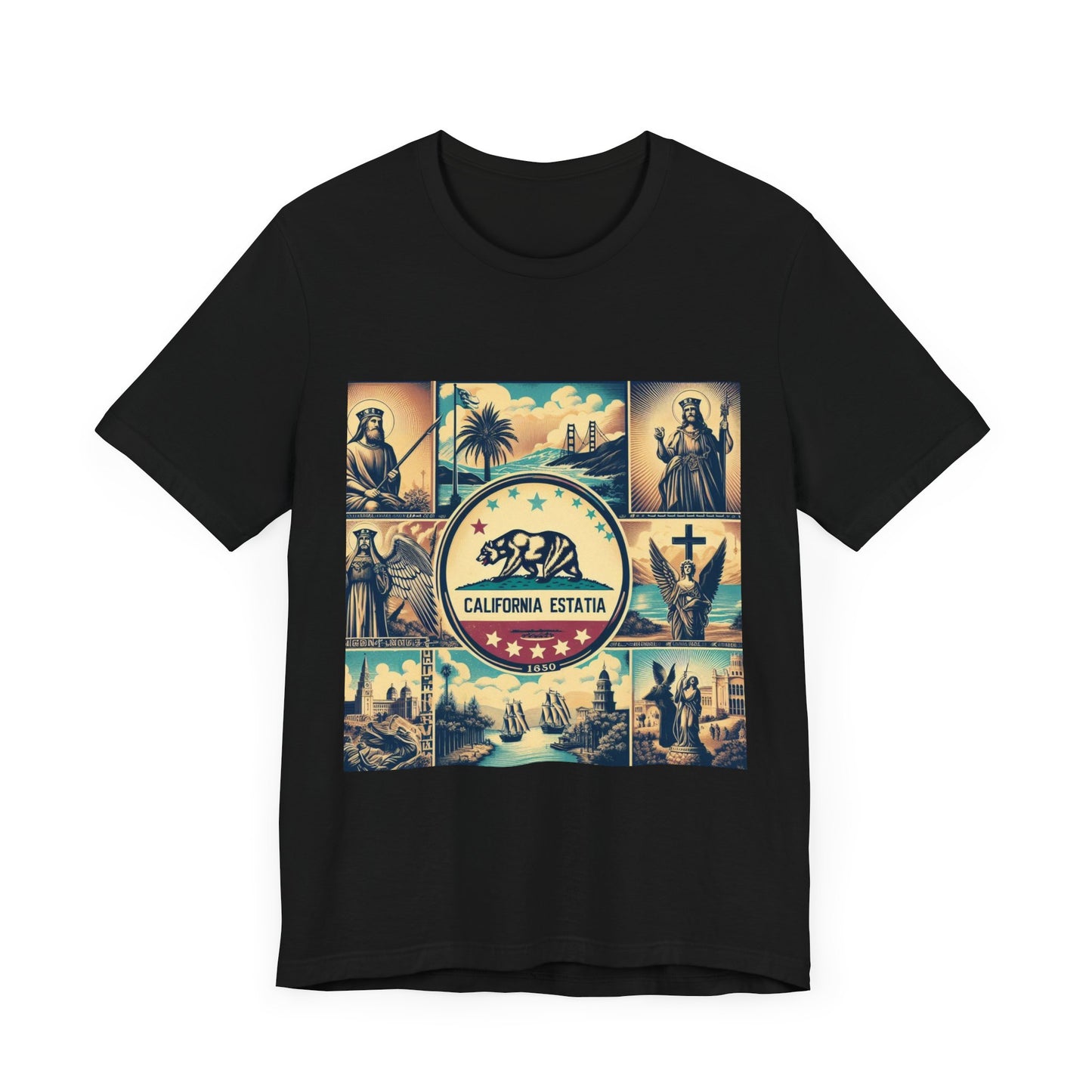 California Vintage Christian Crusader - Unisex Jersey Tee - USA - 100% Charity Benefit - The God Vote Collection by Chris Rabalais