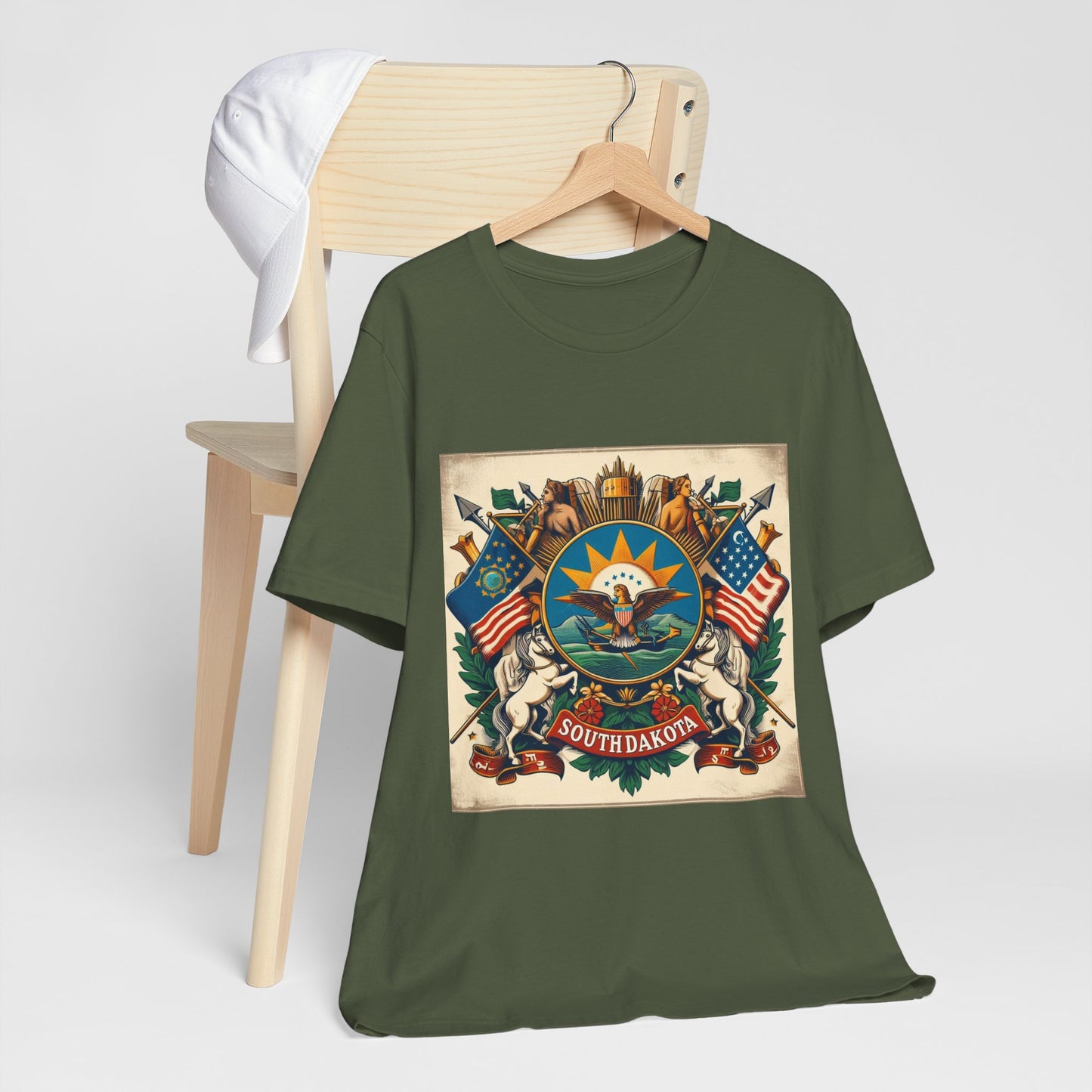 South Dakota Vintage Christian Crusader - Unisex Jersey Tee - USA - 100% Charity Benefit - The God Vote Collection by Chris Rabalais