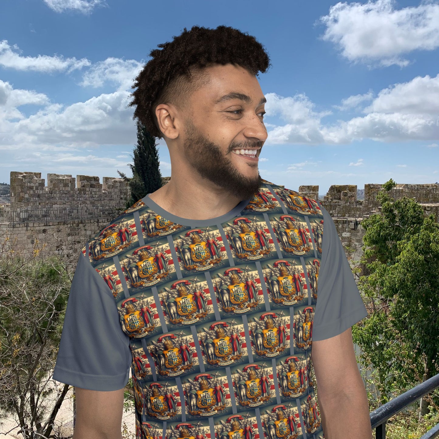 Wisconsin Vintage Christian Crusader - Premium Sports Jersey - USA - 100% Charity Benefit - The God Vote Collection by Chris Rabalais