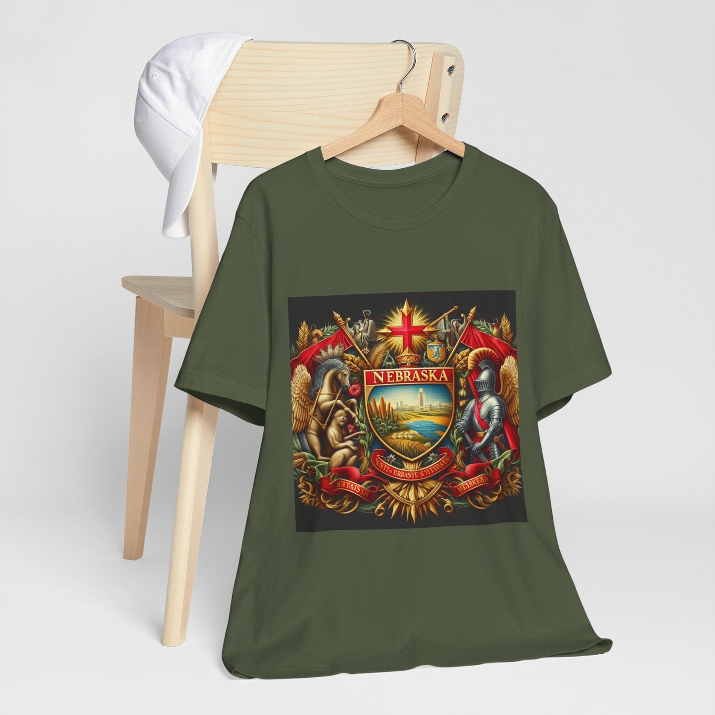 Nebraska Vintage Christian Crusader - Unisex Jersey Tee - USA - 100% Charity Benefit - The God Vote Collection by Chris Rabalais