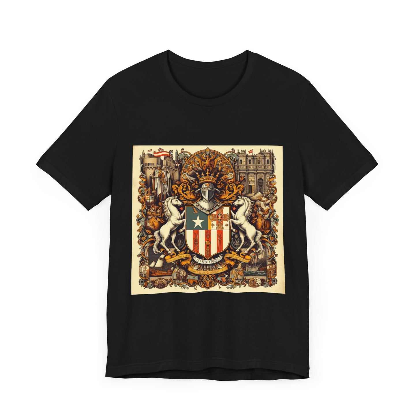Puerto Rico Vintage Christian Crusader - Unisex Jersey Tee - USA - 100% Charity Benefit - The God Vote Collection by Chris Rabalais