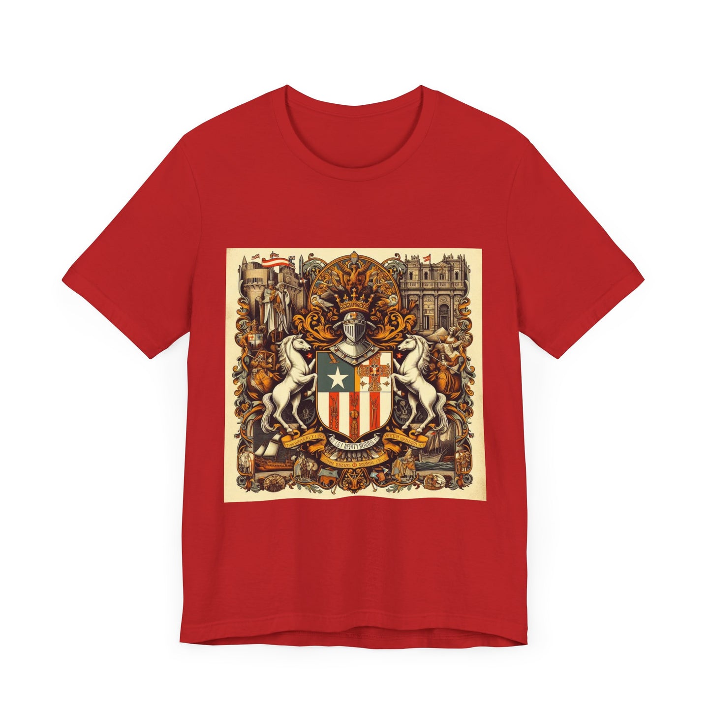 Puerto Rico Vintage Christian Crusader - Unisex Jersey Tee - USA - 100% Charity Benefit - The God Vote Collection by Chris Rabalais