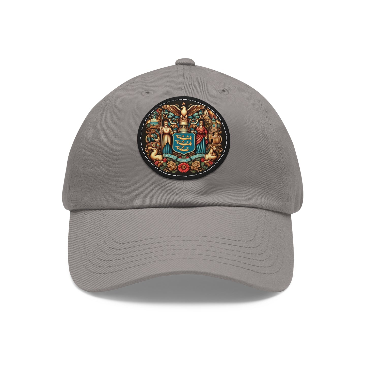 New Jersey Vintage Christian Crusader Campaign Hat - Chino Twill Leather Logo - 100% Charity - The God Vote Collection by Chris Rabalais