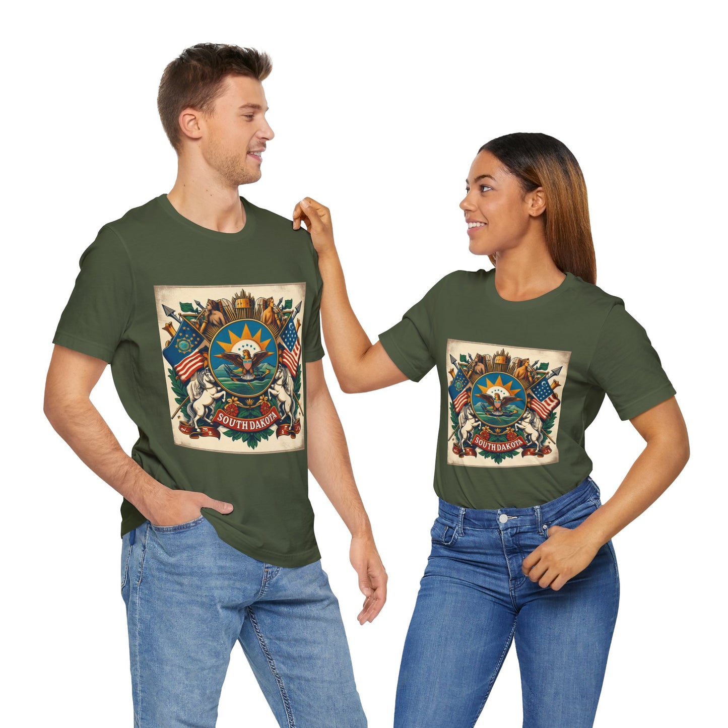 South Dakota Vintage Christian Crusader - Unisex Jersey Tee - USA - 100% Charity Benefit - The God Vote Collection by Chris Rabalais