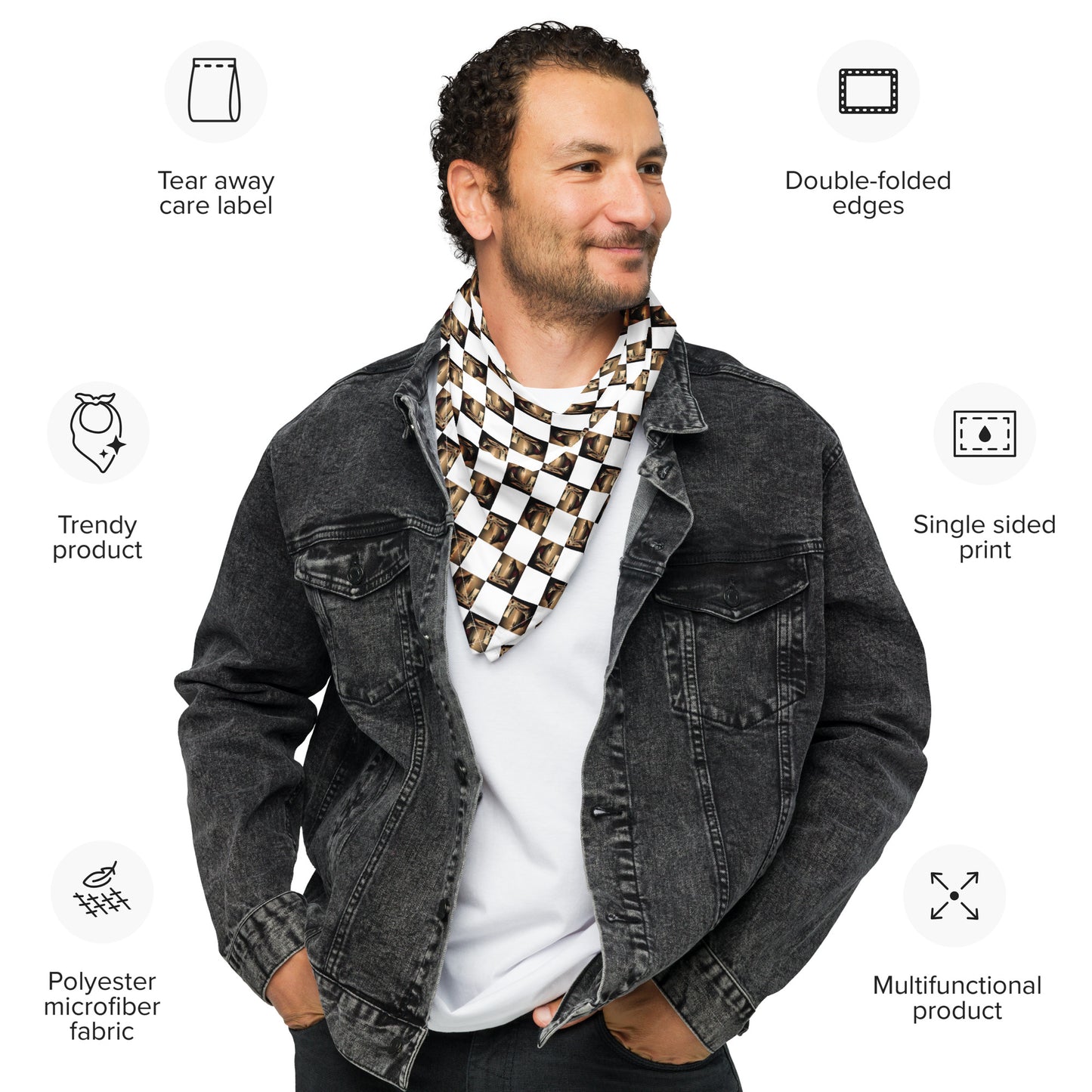 Diamond Gold Bandana (Full Print) - The God Ball Originals by Chris Rabalais (2024)