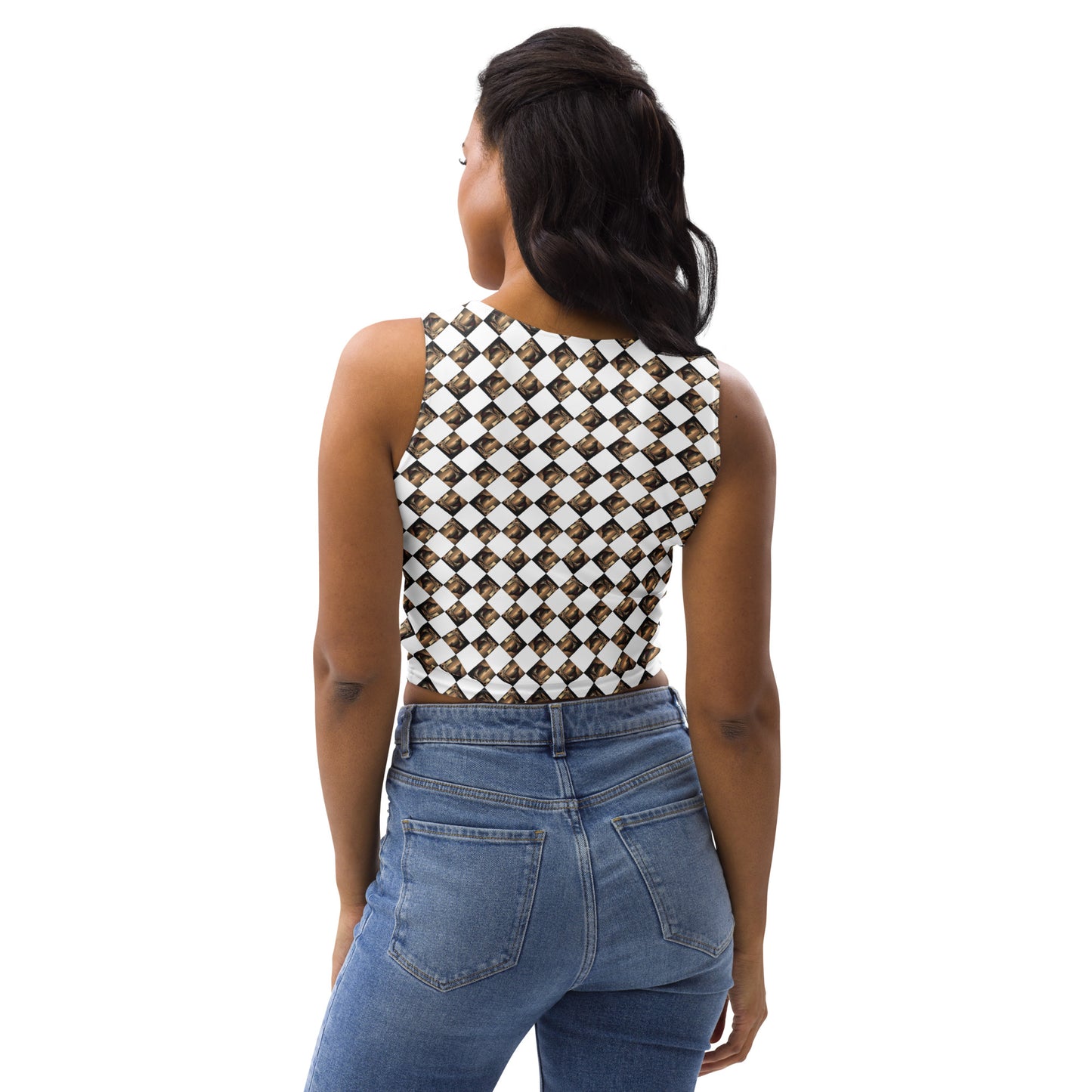 Diamond Gold Ladies Crop Top (Full Print) - The God Ball Originals by Chris Rabalais (2024)