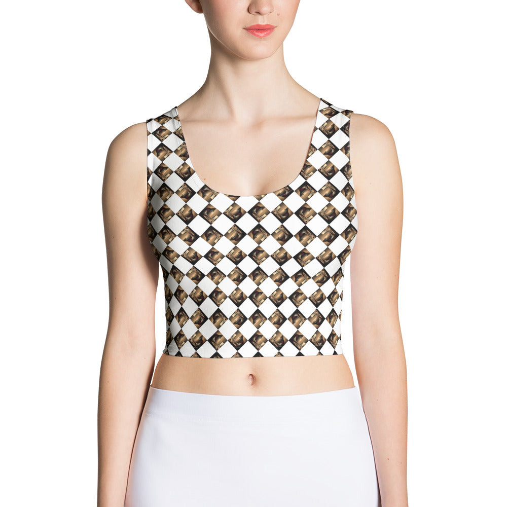 Diamond Gold Ladies Crop Top (Full Print) - The God Ball Originals by Chris Rabalais (2024)