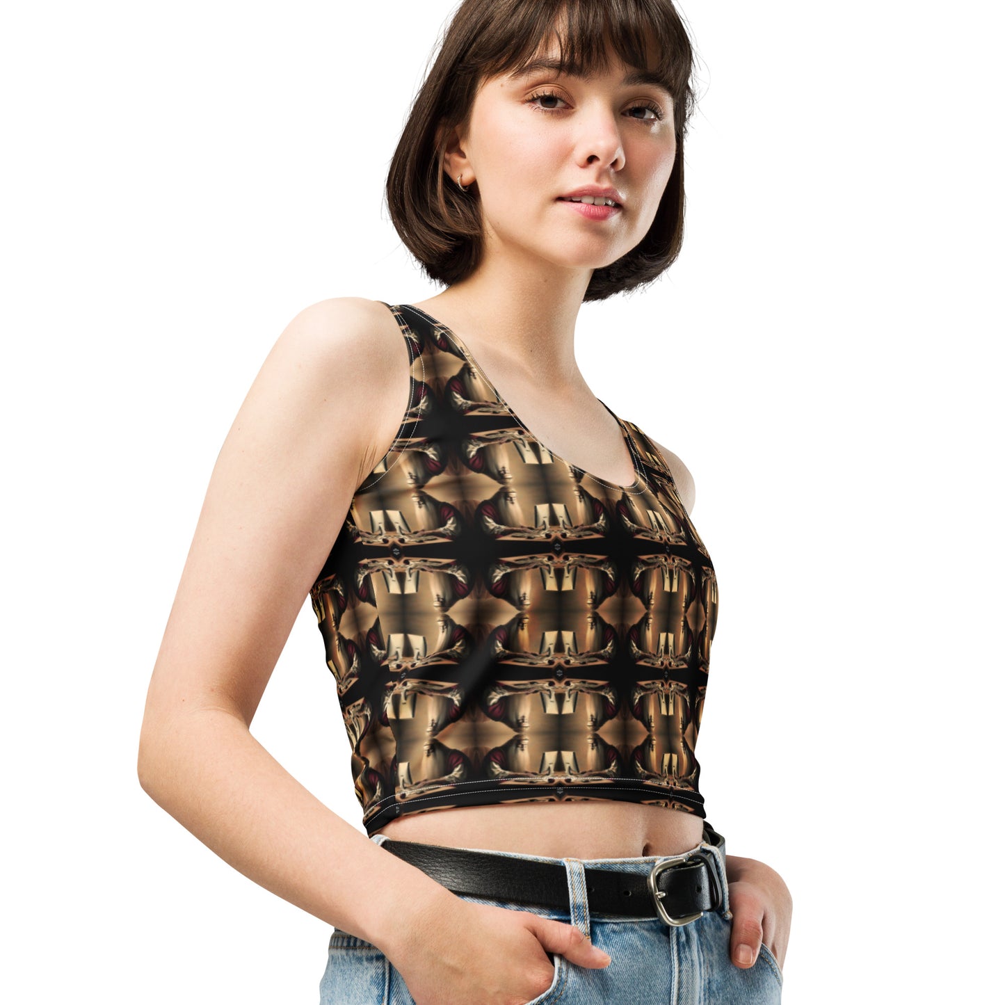 Platinum Ladies Crop Top (Full Print) - The God Ball Originals by Chris Rabalais (2024)