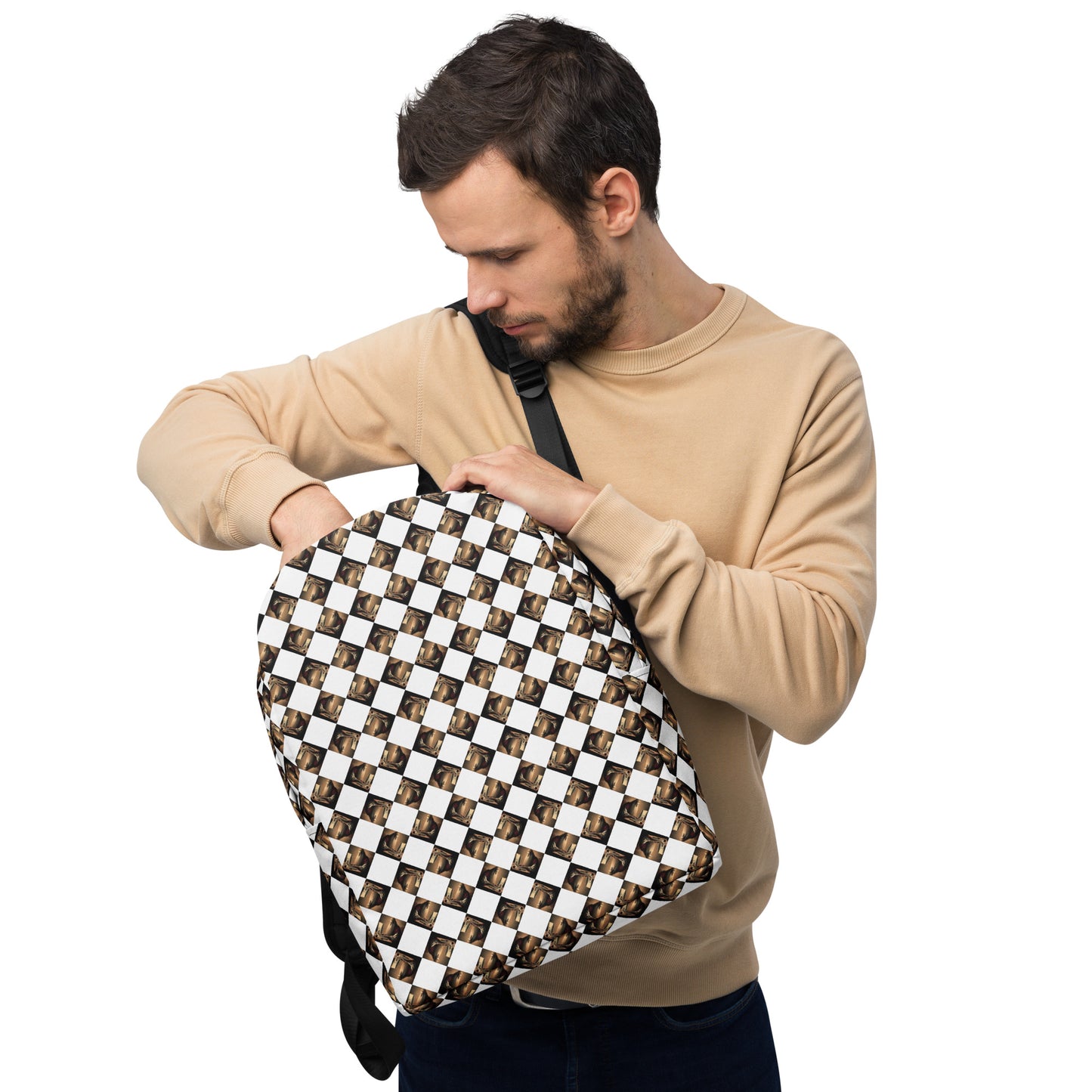 Diamond Gold Minimalist Backpack (Full Print) - The God Ball Originals by Chris Rabalais (2024)