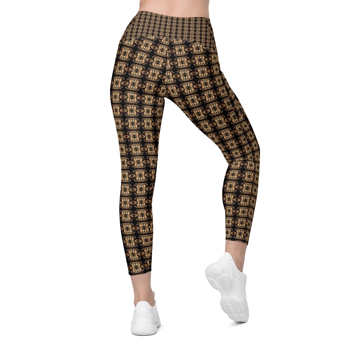 Platinum Ladies Crossover Leggings with Pockets (Full Print) - The God Ball Originals by Chris Rabalais (2024)