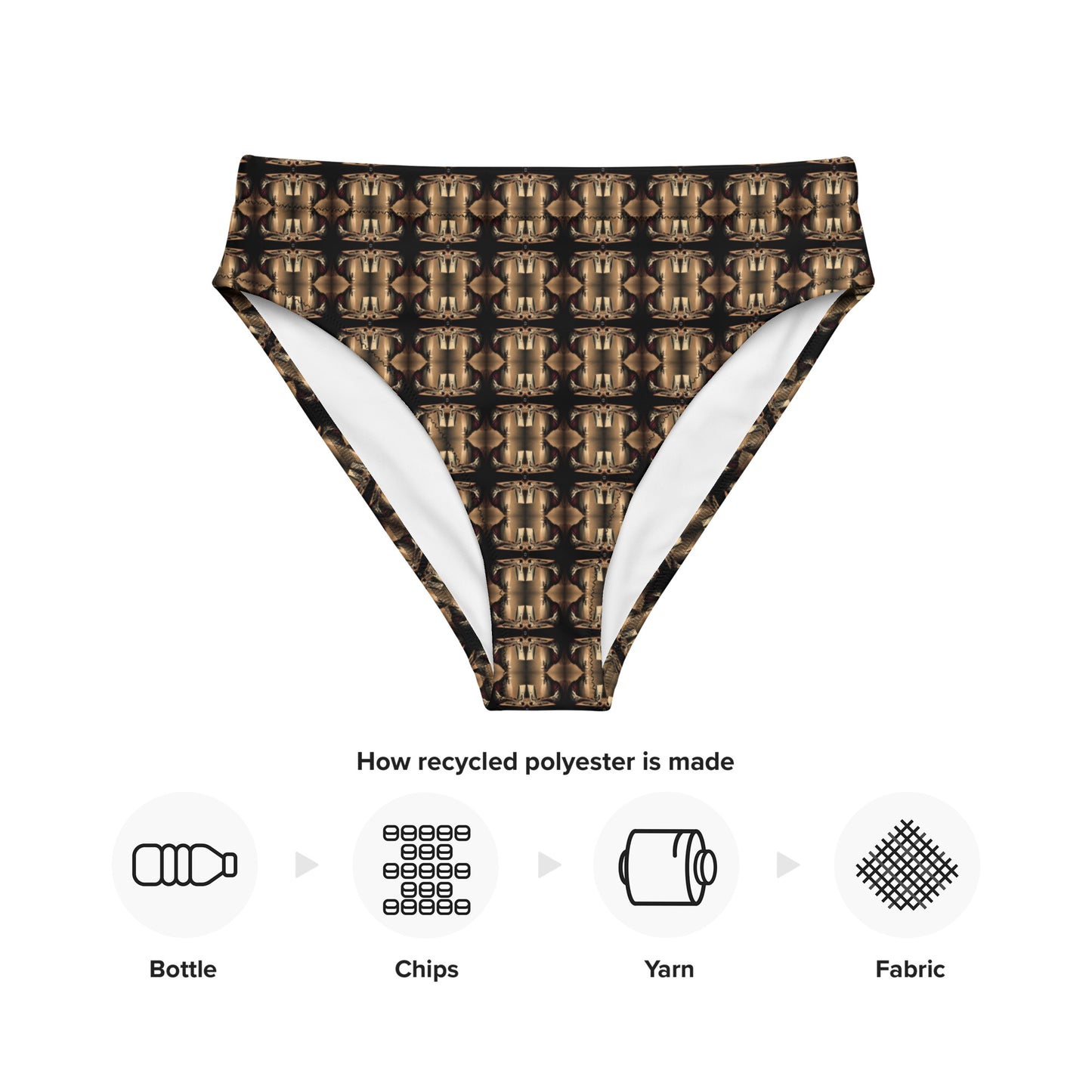 Platinum High-Waisted Ladies Bikini Bottom (Full Print) - The God Ball Originals by Chris Rabalais (2024)