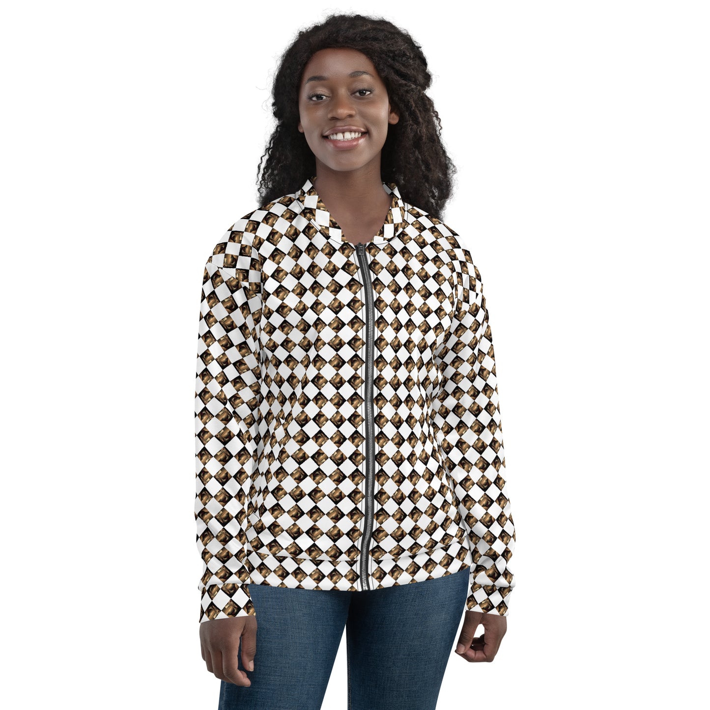 Diamond Gold Unisex Bomber Jacket (Full Print) - The God Ball Originals by Chris Rabalais (2024)