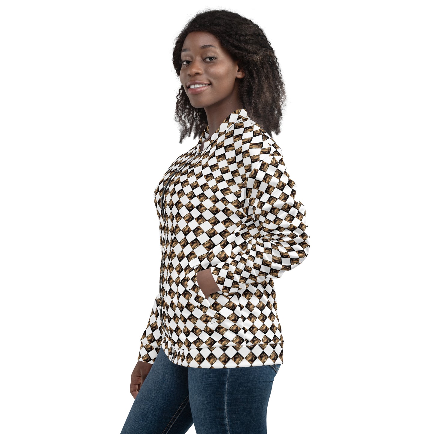 Diamond Gold Unisex Bomber Jacket (Full Print) - The God Ball Originals by Chris Rabalais (2024)