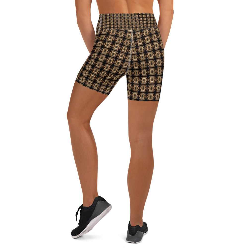 Platinum Yoga Shorts (Full Print) - The God Ball Originals by Chris Rabalais (2024)