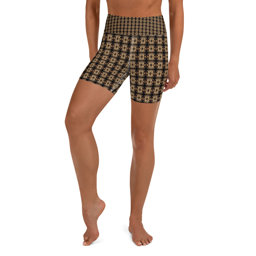 Platinum Yoga Shorts (Full Print) - The God Ball Originals by Chris Rabalais (2024)