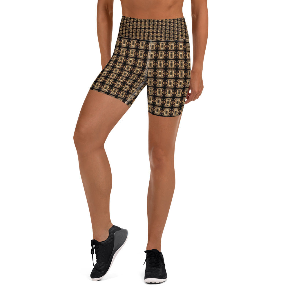 Platinum Yoga Shorts (Full Print) - The God Ball Originals by Chris Rabalais (2024)