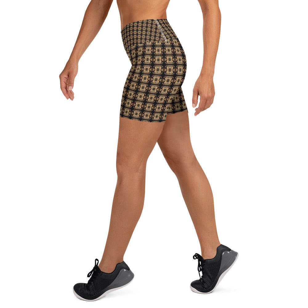 Platinum Yoga Shorts (Full Print) - The God Ball Originals by Chris Rabalais (2024)