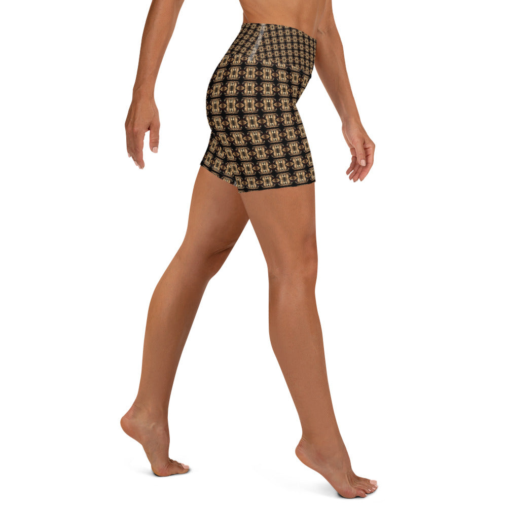 Platinum Yoga Shorts (Full Print) - The God Ball Originals by Chris Rabalais (2024)
