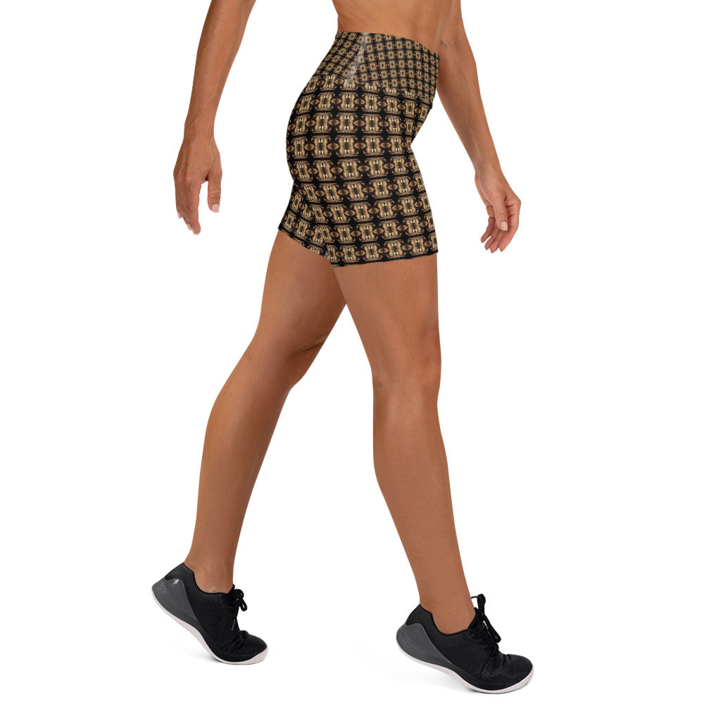 Platinum Yoga Shorts (Full Print) - The God Ball Originals by Chris Rabalais (2024)