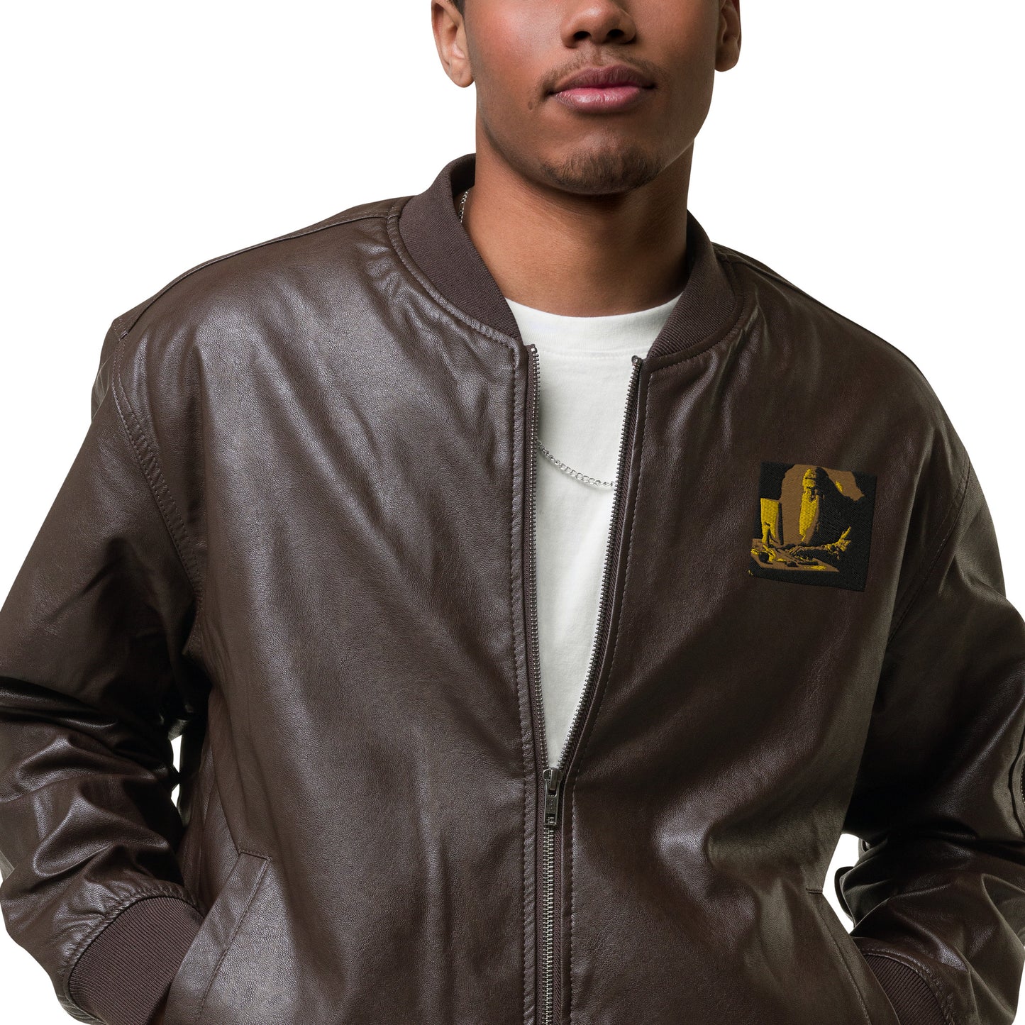Leather Bomber Jacket - The God Ball Originals by Chris Rabalais (2024)