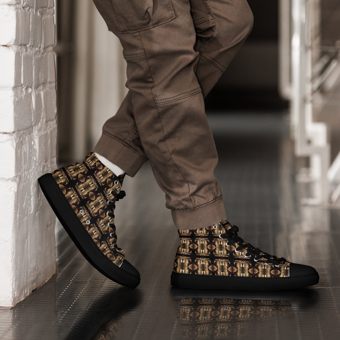 Men’s Premium High Top Canvas Shoes (Full Print) - The God Ball Originals by Chris Rabalais (2024)