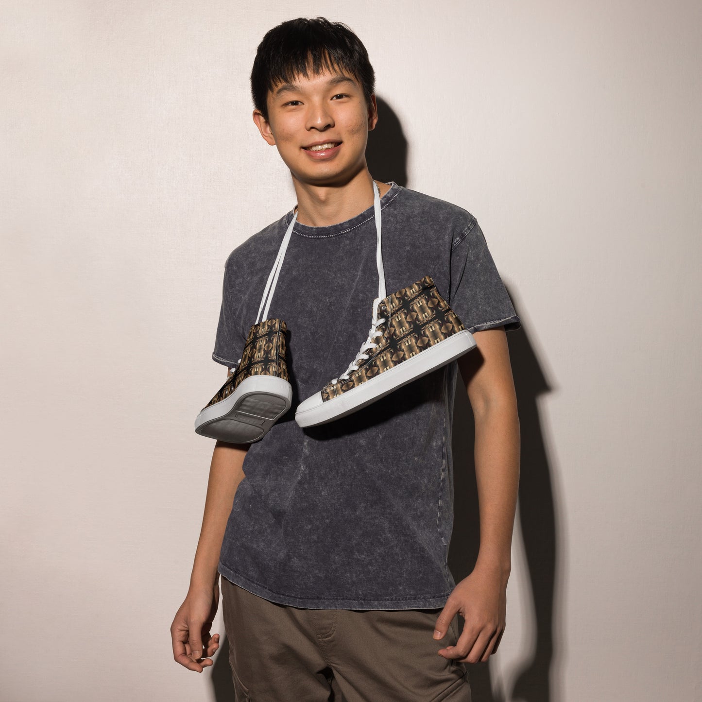 Men’s Premium High Top Canvas Shoes (Full Print) - The God Ball Originals by Chris Rabalais (2024)