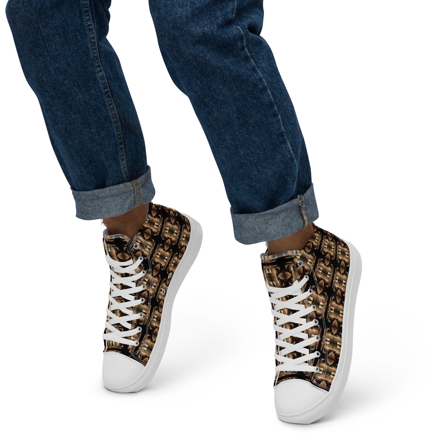 Men’s Premium High Top Canvas Shoes (Full Print) - The God Ball Originals by Chris Rabalais (2024)