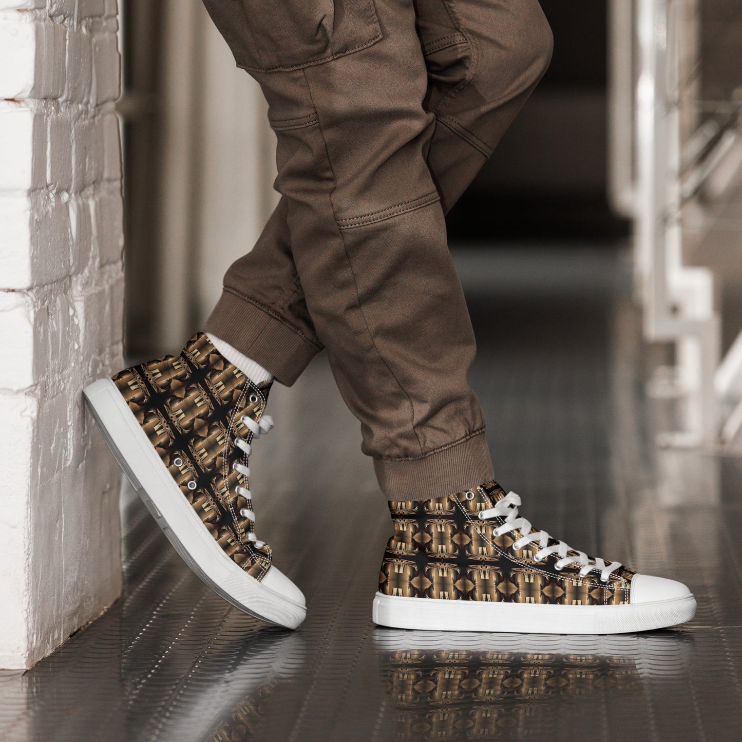 Men’s Premium High Top Canvas Shoes (Full Print) - The God Ball Originals by Chris Rabalais (2024)