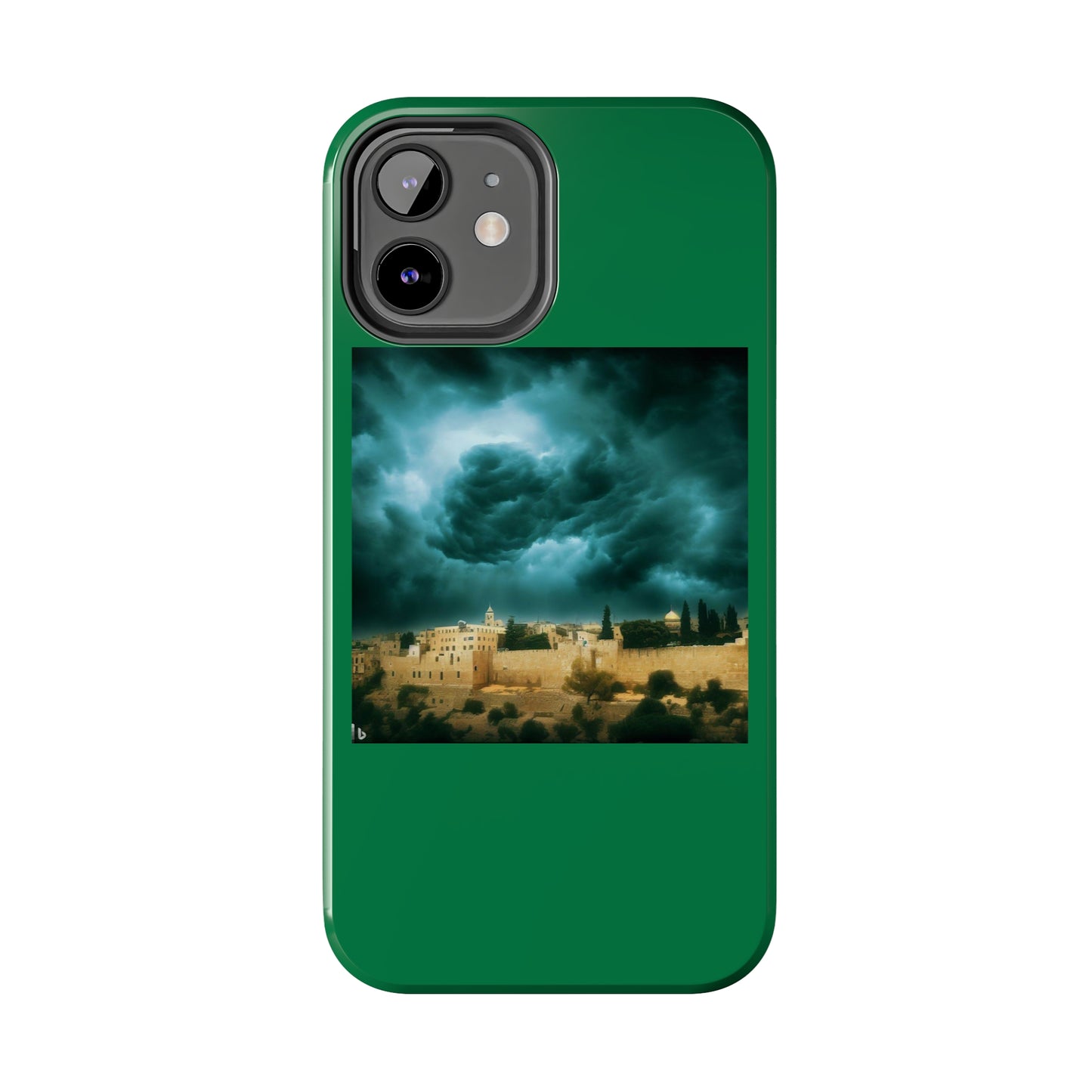 AImagination Collection iPhone Tough Case - "Storm Over Jerusalem" - The God Ball Originals by Chris Rabalais (2024)