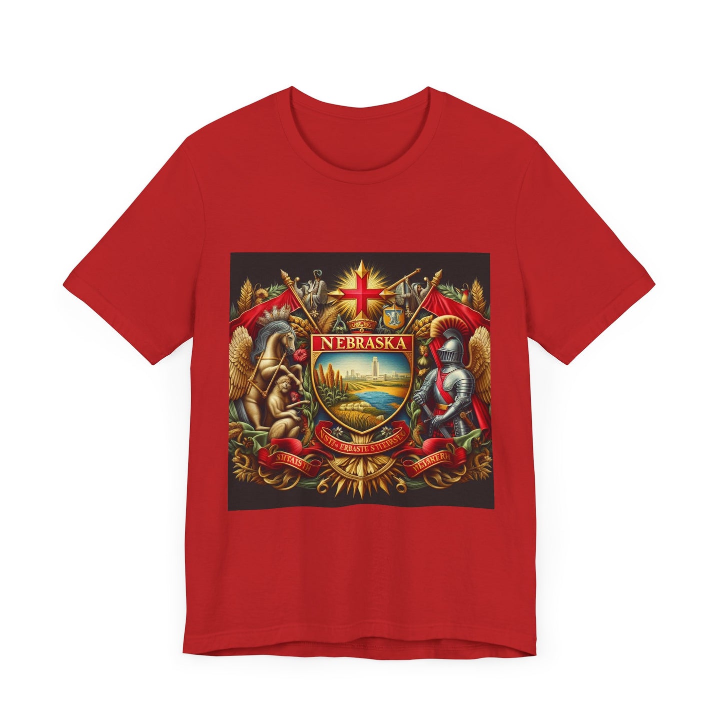 Nebraska Vintage Christian Crusader - Unisex Jersey Tee - USA - 100% Charity Benefit - The God Vote Collection by Chris Rabalais
