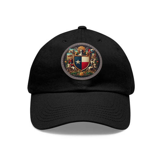 Texas Vintage Christian Crusader Campaign Hat - Chino Twill Leather Logo - 100% Charity - The God Vote Collection by Chris Rabalais