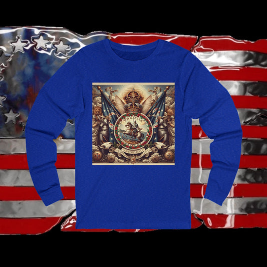Virginia Vintage Christian Crusader - Premium Unisex Long Sleeve Jersey Tee - 100% Charity - The God Vote Collection by Chris Rabalais