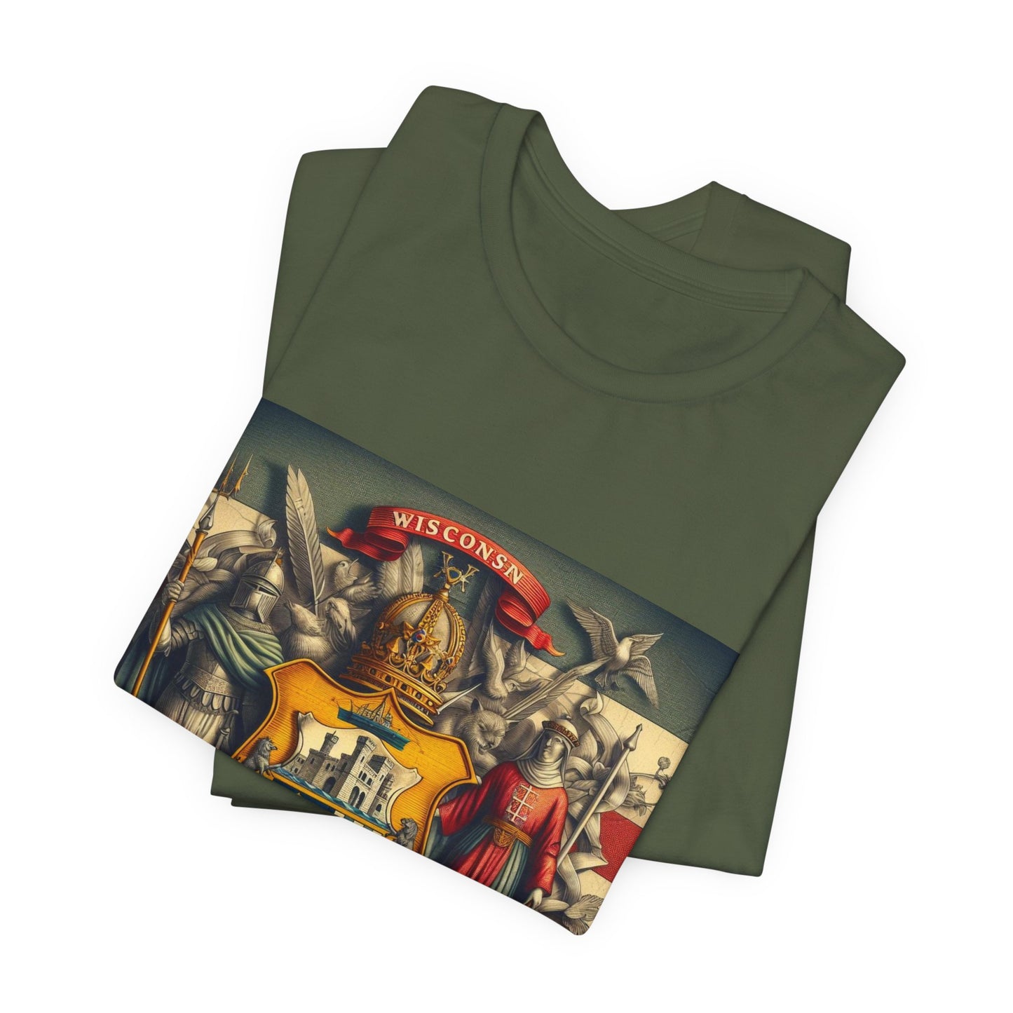 Wisconsin Vintage Christian Crusader - Unisex Jersey Tee - USA - 100% Charity Benefit - The God Vote Collection by Chris Rabalais