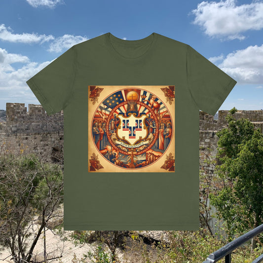 Connecticut Vintage Christian Crusader - Unisex Jersey Tee - USA - 100% Charity Benefit - The God Vote Collection by Chris Rabalais