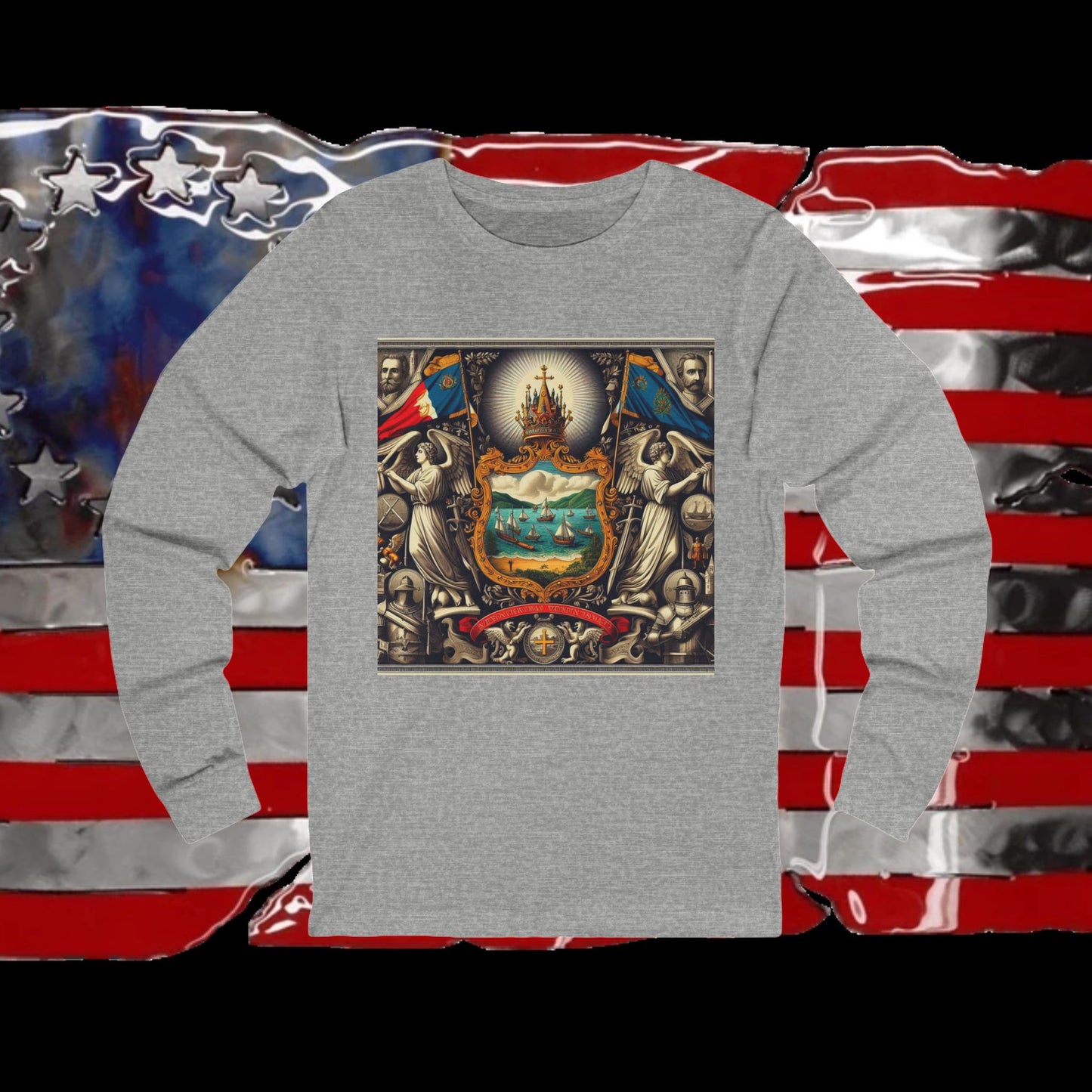 Vermont Vintage Christian Crusader - Premium Unisex Long Sleeve Jersey Tee - 100% Charity - The God Vote Collection by Chris Rabalais