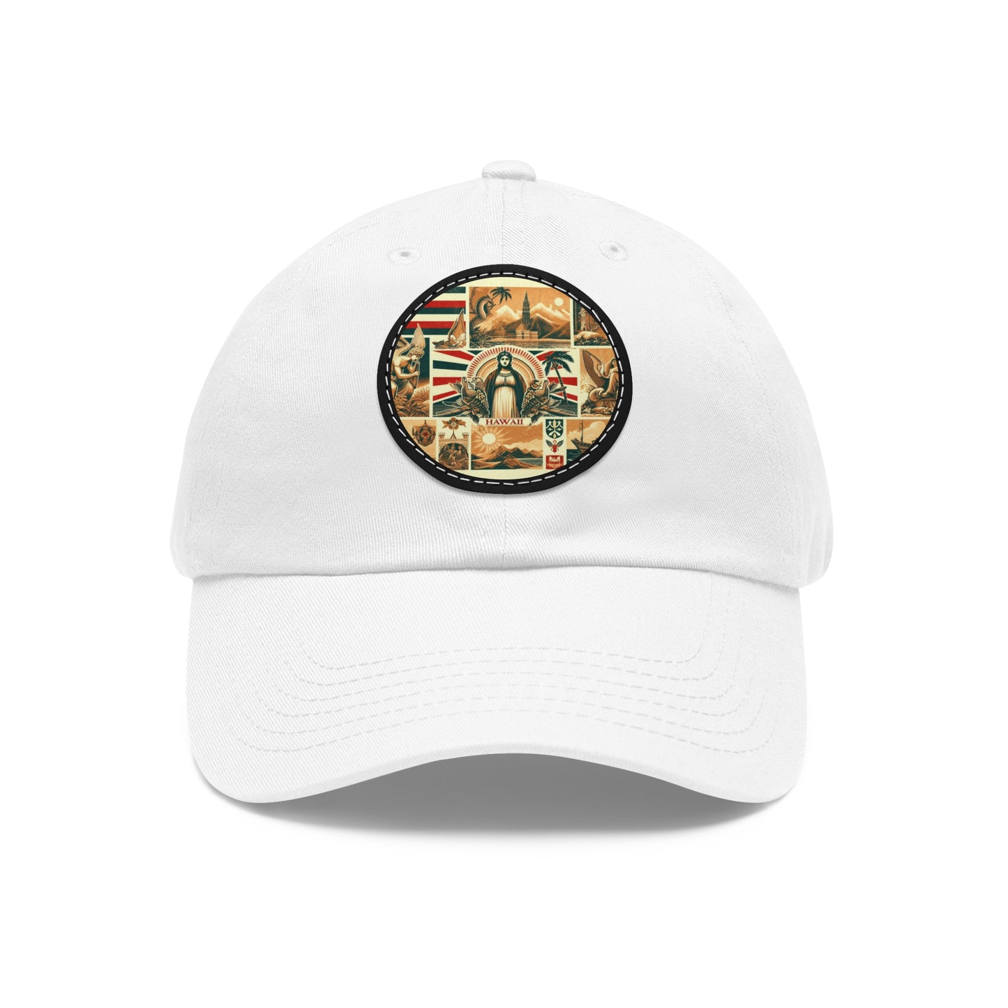 Hawaii Vintage Christian Crusader Campaign Hat - Chino Twill Leather Logo - 100% Charity - The God Vote Collection by Chris Rabalais