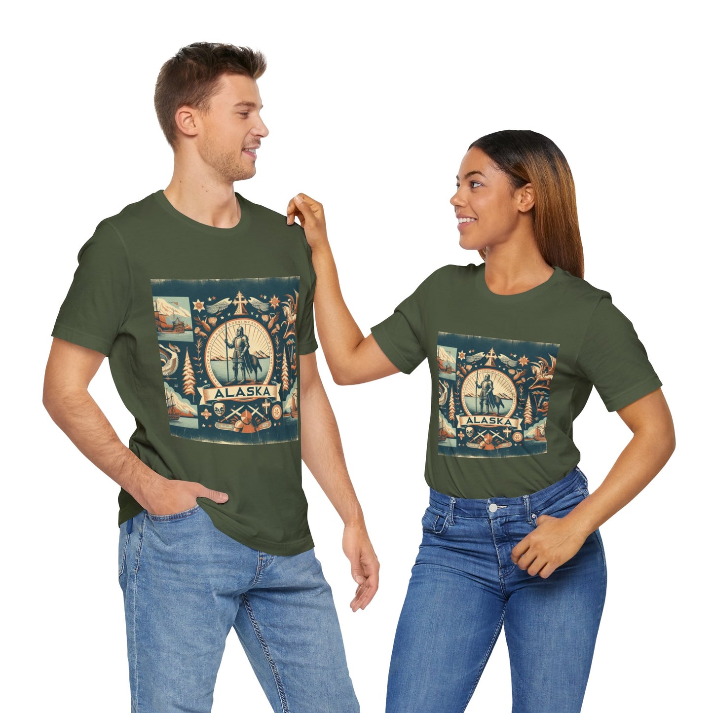 Alaska Vintage Christian Crusader - Unisex Jersey Tee - USA - 100% Charity Benefit - The God Vote Collection by Chris Rabalais