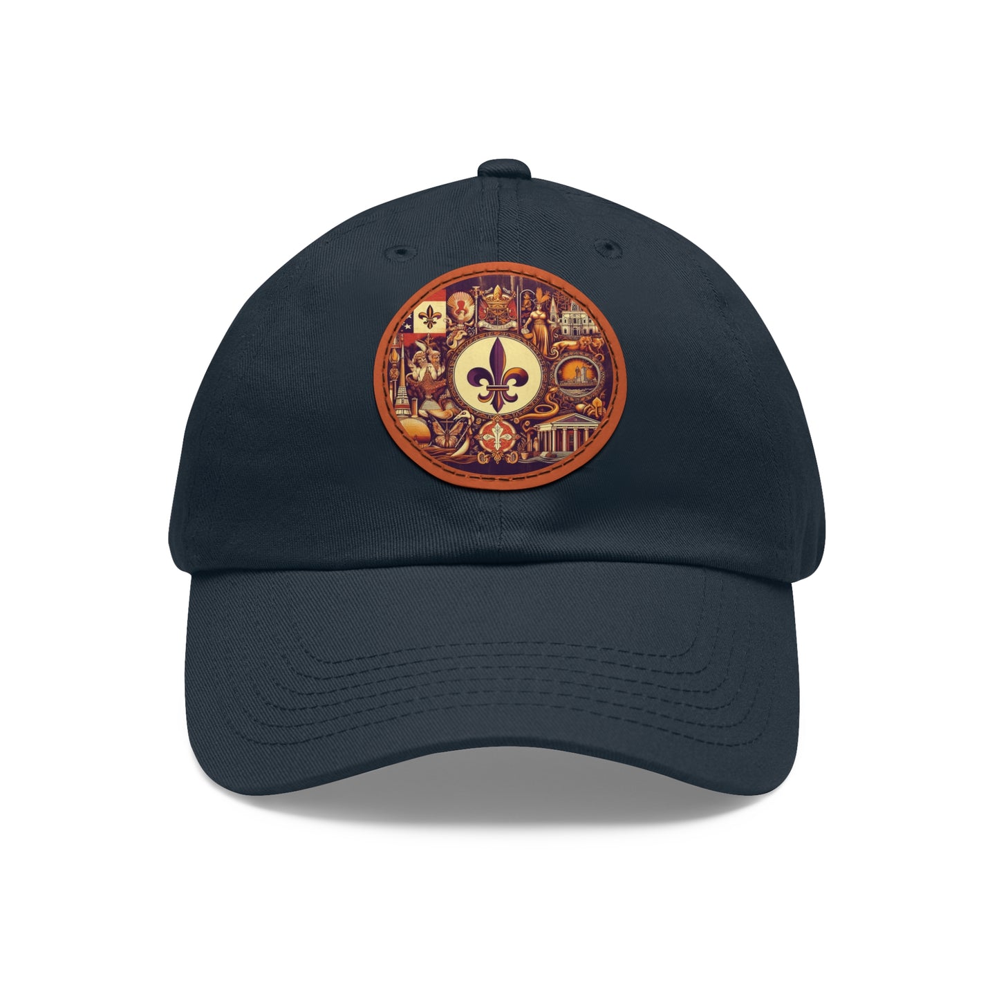 Louisiana Vintage Christian Crusader Campaign Hat - Chino Twill Leather Logo - 100% Charity - The God Vote Collection by Chris Rabalais