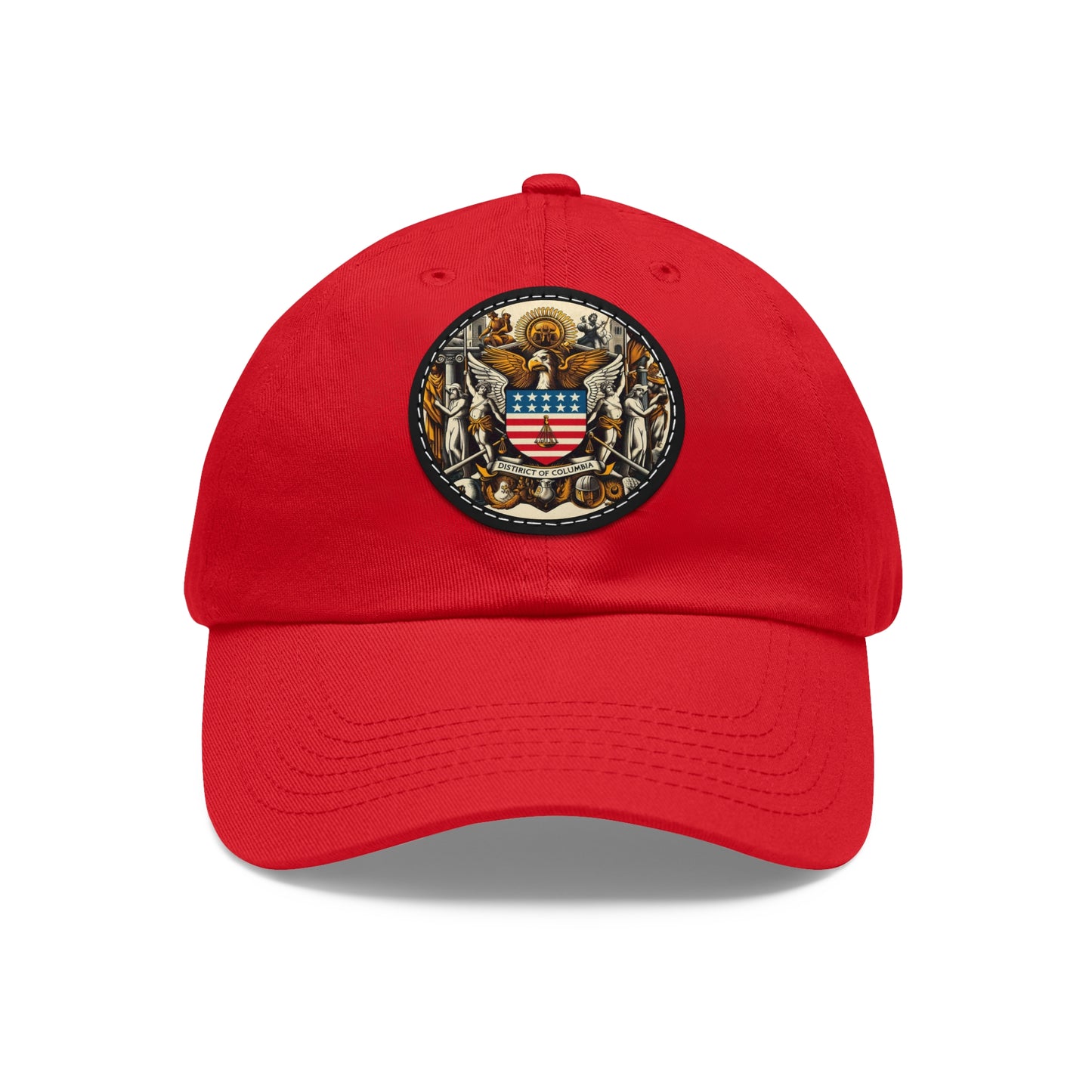 Washington DC Vintage Christian Crusader Campaign Hat - Chino Twill Leather Logo - 100% Charity - The God Vote Collection by Chris Rabalais