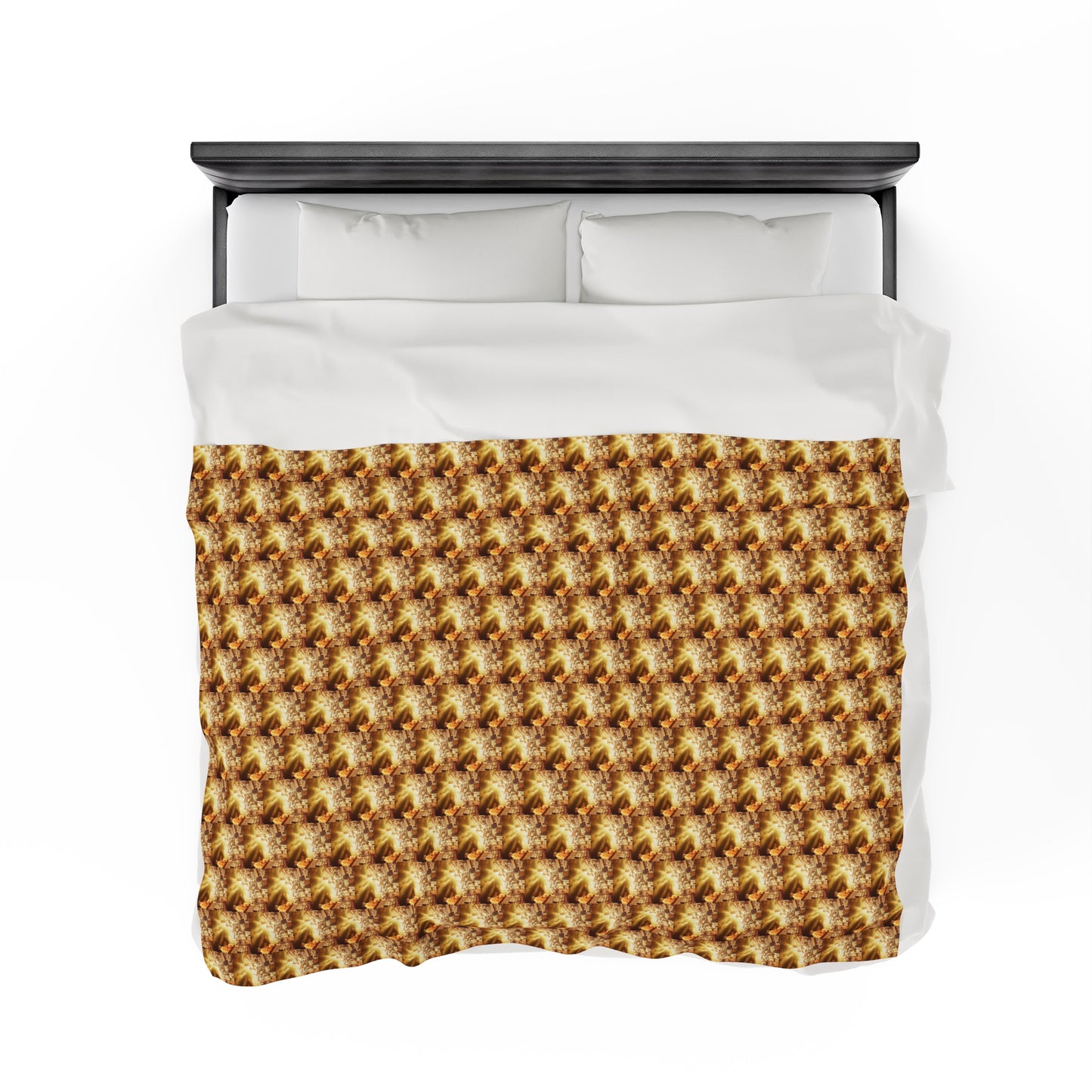 AImagination Collection Velveteen Plush Blanket - "The Golden Kingdom" - The God Ball Originals by Chris Rabalais (2024)