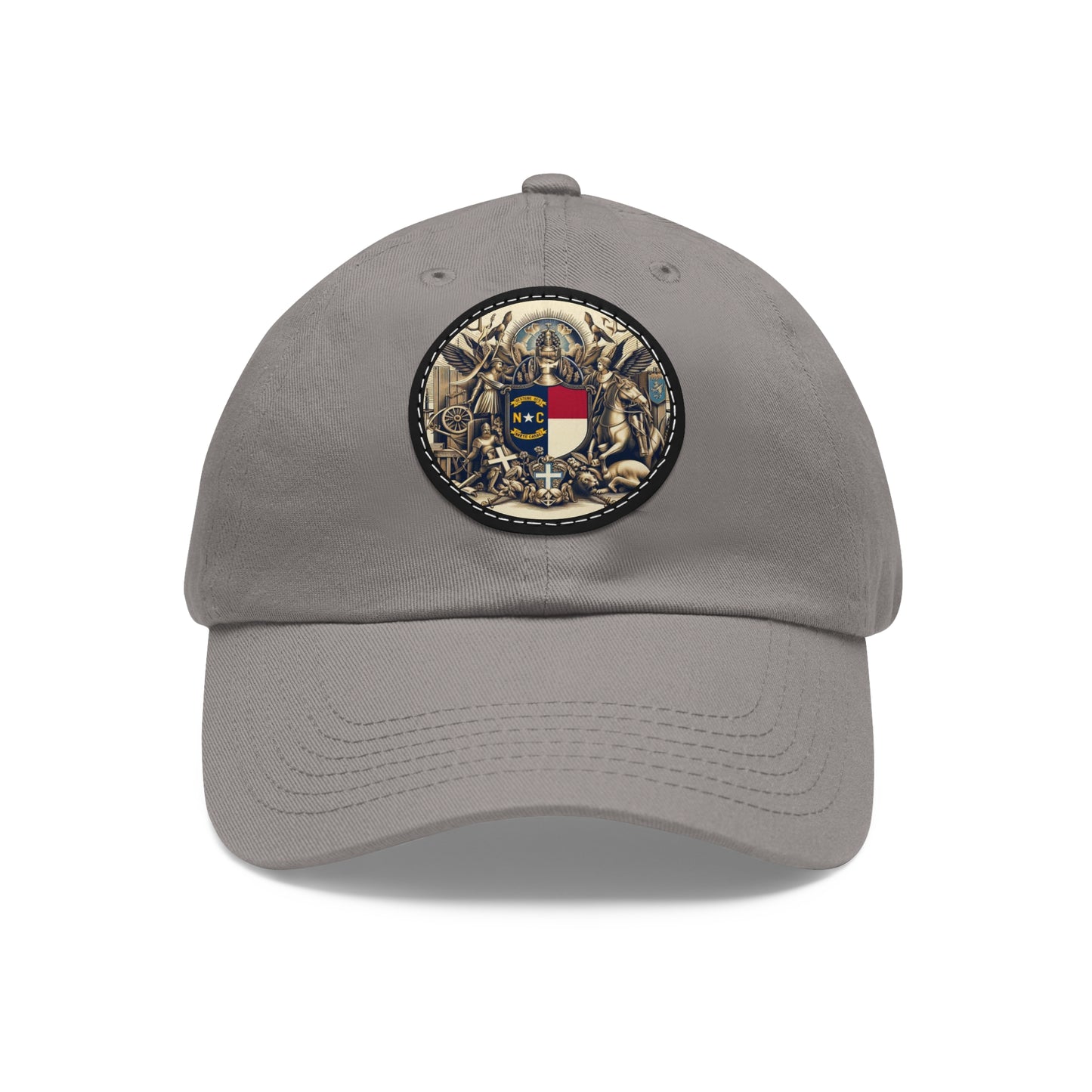 North Carolina Vintage Christian Crusader Campaign Hat - Chino Twill Leather Logo - 100% Charity - The God Vote Collection by Chris Rabalais