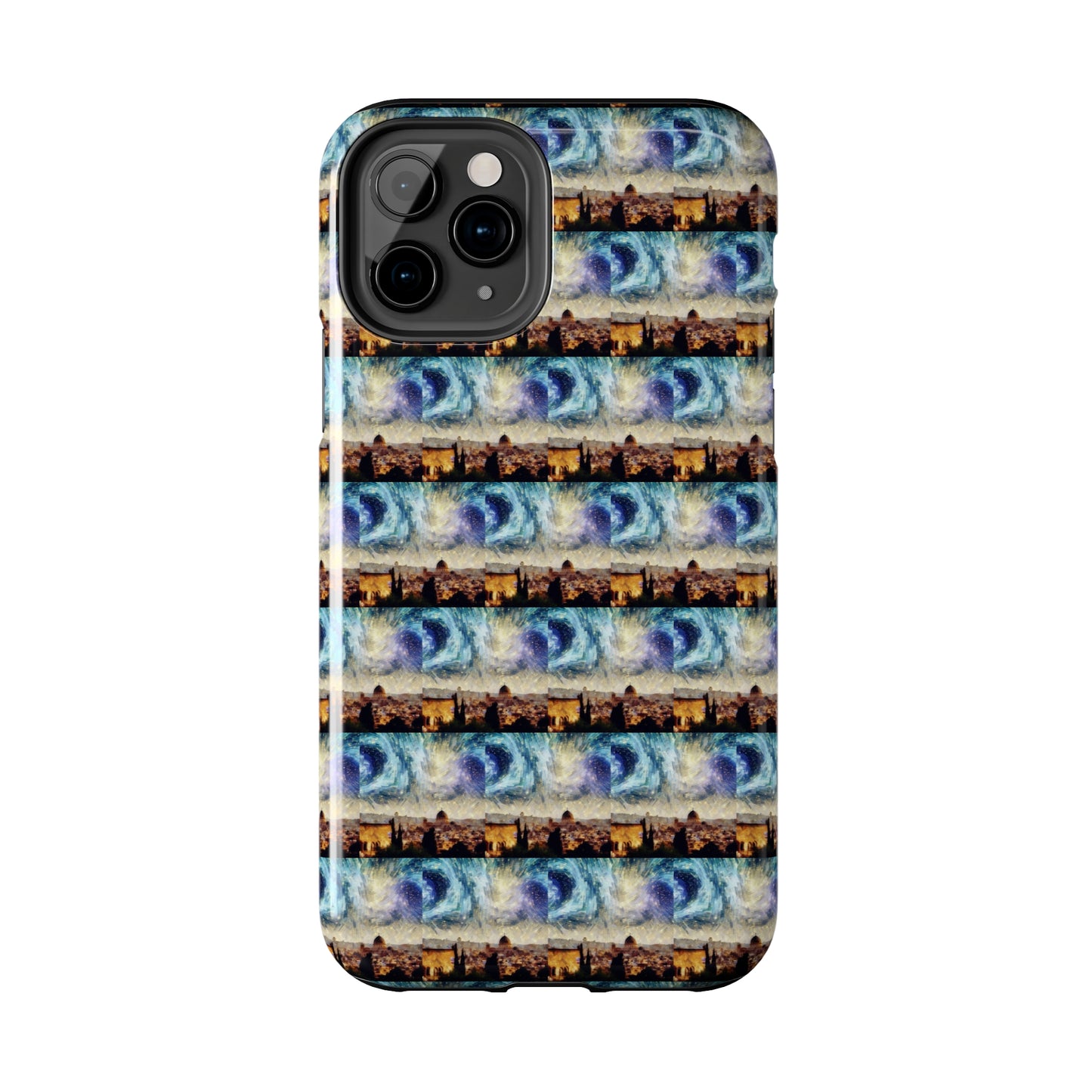 AImagination Collection iPhone Tough Case - "Starry Jerusalem" - The God Ball Originals by Chris Rabalais (2024)