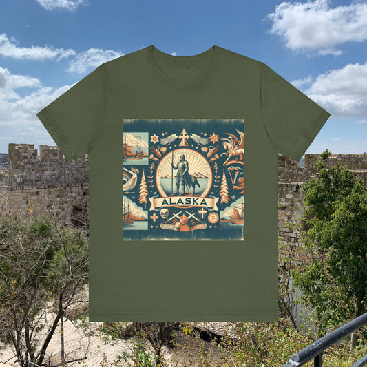 Alaska Vintage Christian Crusader - Unisex Jersey Tee - USA - 100% Charity Benefit - The God Vote Collection by Chris Rabalais