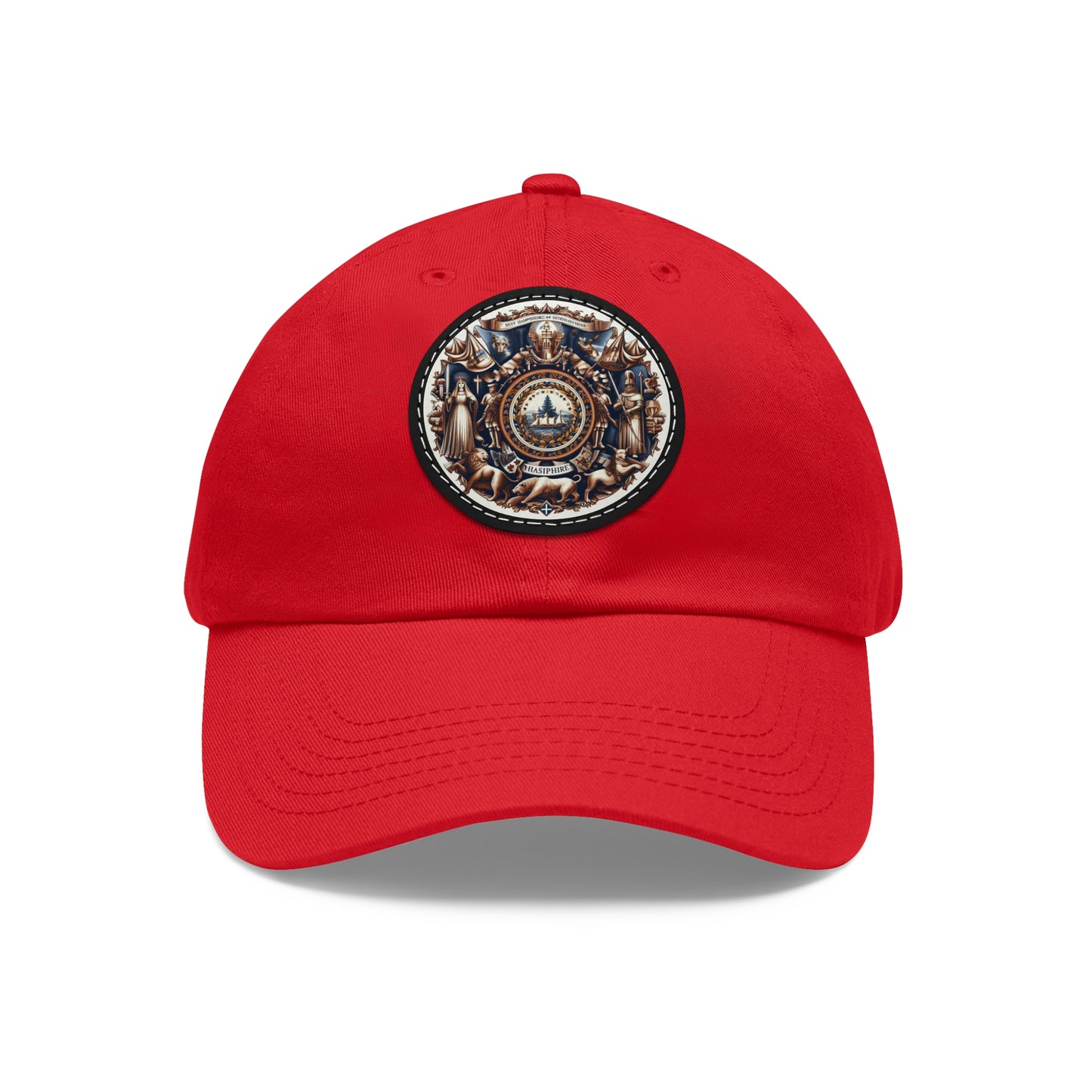 New Hampshire Vintage Christian Crusader Campaign Hat - Chino Twill Leather Logo - 100% Charity - The God Vote Collection by Chris Rabalais