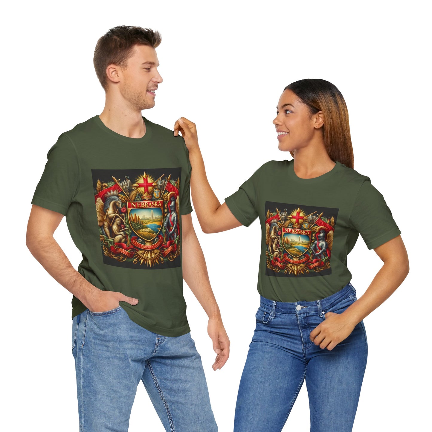 Nebraska Vintage Christian Crusader - Unisex Jersey Tee - USA - 100% Charity Benefit - The God Vote Collection by Chris Rabalais